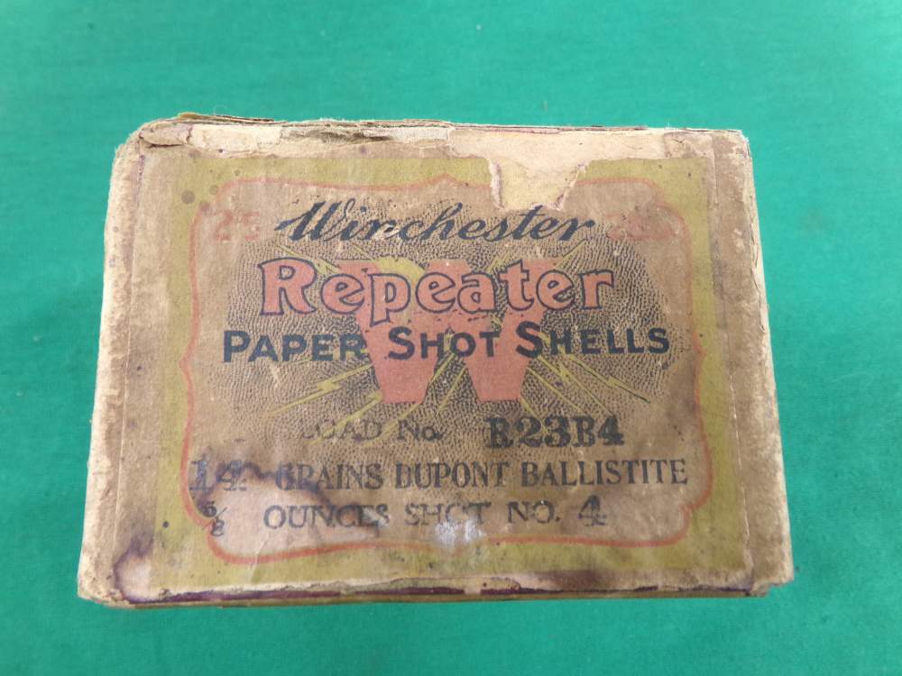 WINCHESTER REPEATER 28 GA #4 PAPER SHOT SHELLS 2 PIECE BOX RARE VINTAGE -img-6