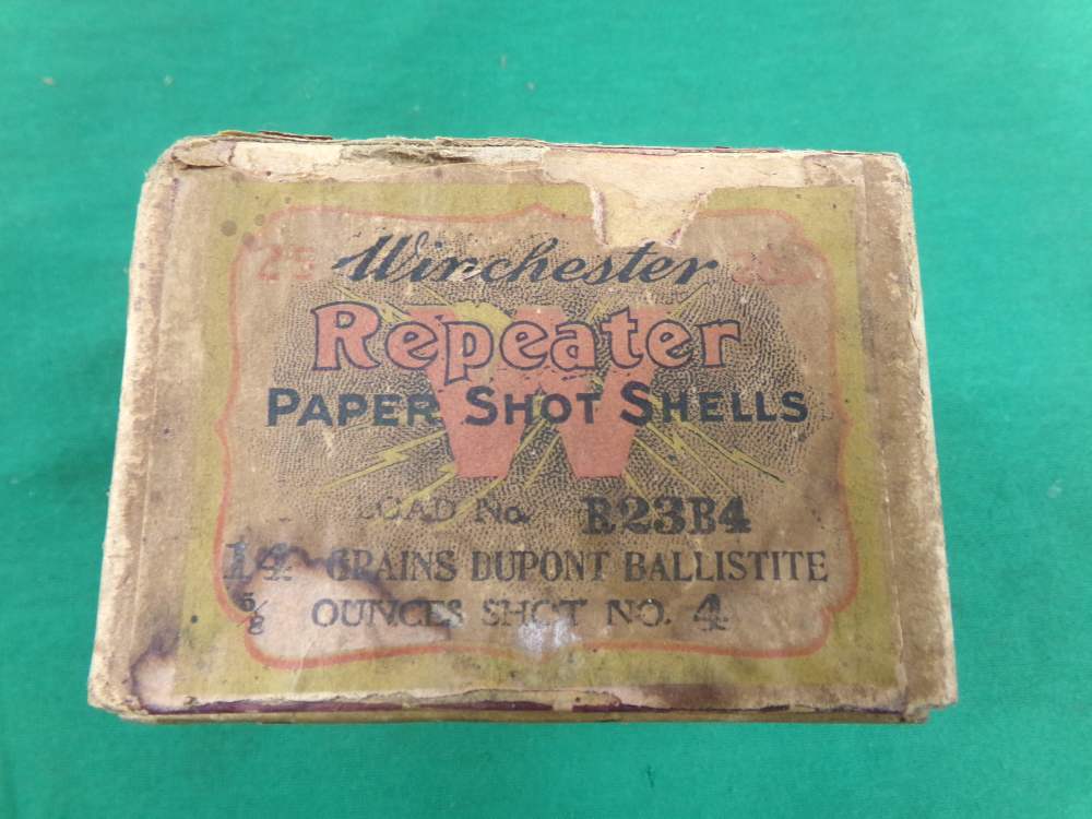 WINCHESTER REPEATER 28 GA #4 PAPER SHOT SHELLS 2 PIECE BOX RARE VINTAGE -img-8