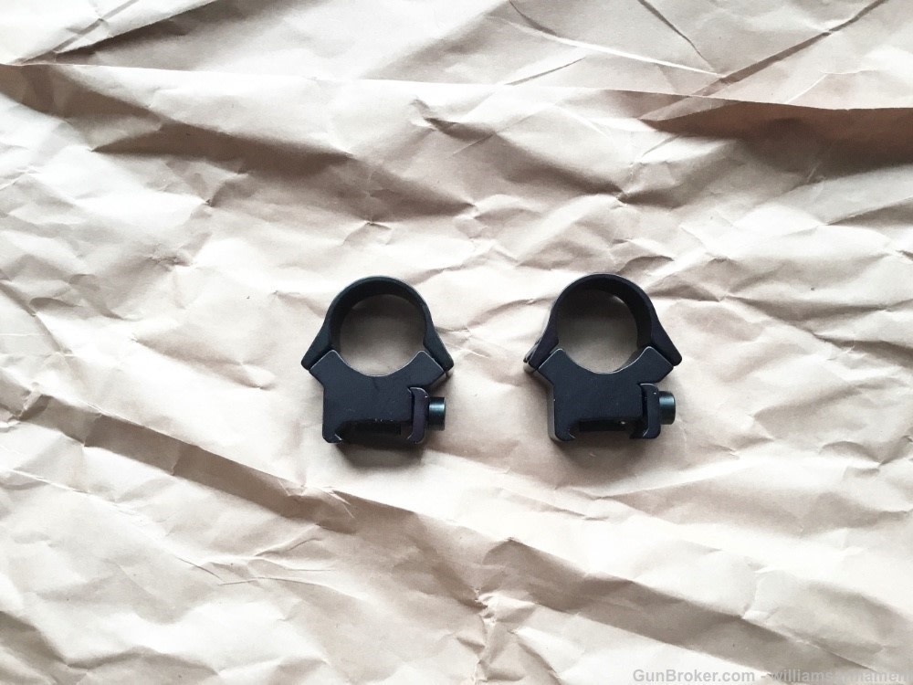 Light weight Heavy duty 1" scope rings with cross bars Picatinny pic rail -img-1