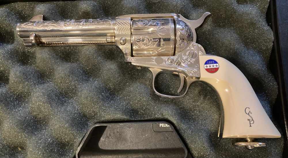 Beautiful Uberti Patton model 45Colt engraved-img-1