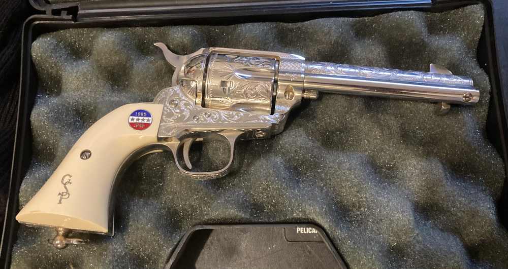 Beautiful Uberti Patton model 45Colt engraved-img-0