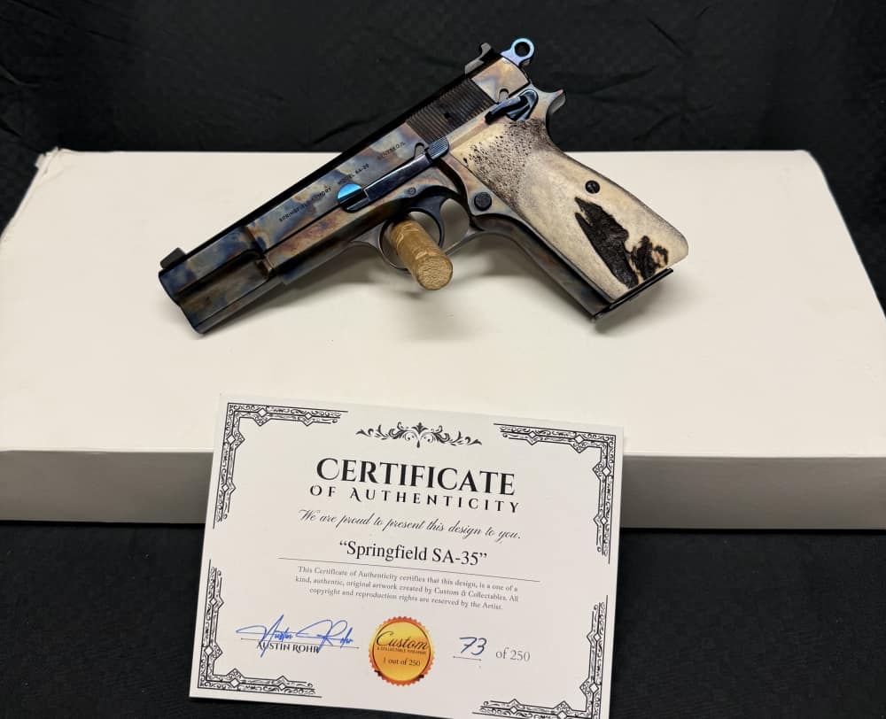 Springfield SA-35 9mm Hi Power Case Color Stag Grips Limited 73 OF 250-img-1