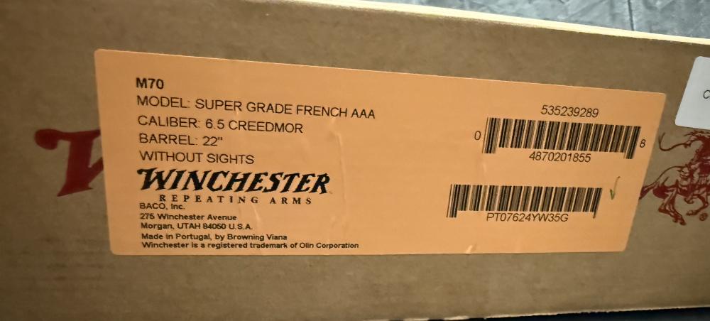 UNIQUE WINCHESTER 70 SUPER GRADE FRENCH AAA 6.5 CREEDMOOR-img-13