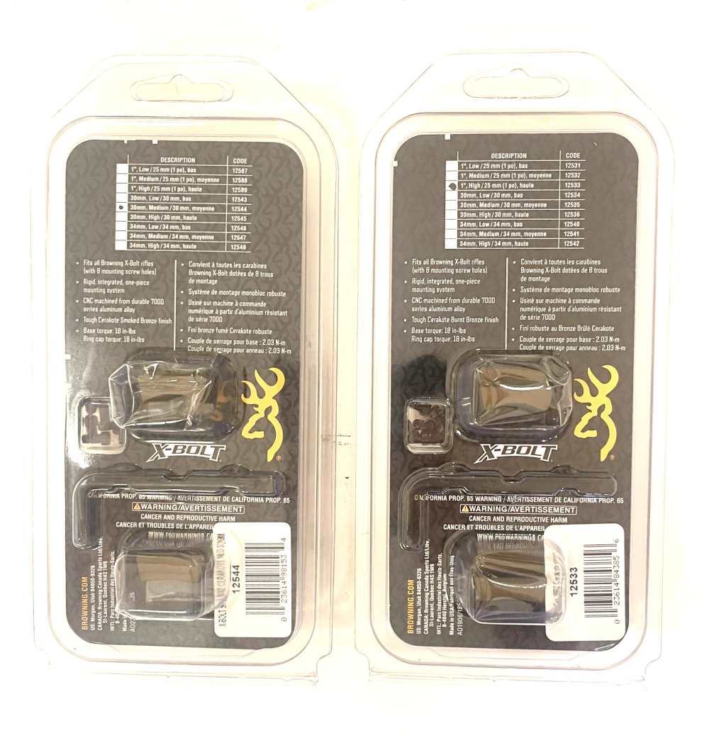 Browning X-Bolt Integrated Scope Mounts – Qty. 2 (30mm Med/1” High)-img-1