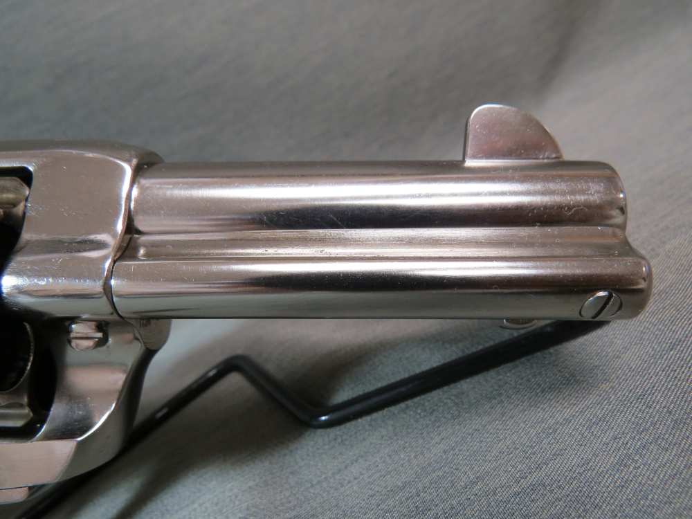 Taylor's & Co Pietta 1873 Nickel Flattop Birdshead Revolver 3.5" 200072-img-5