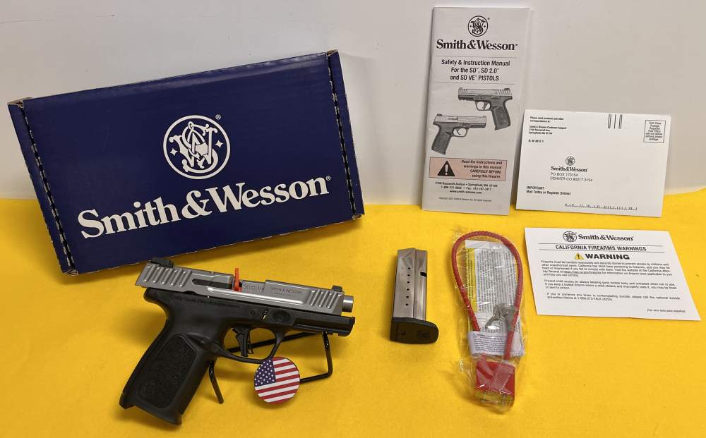 New Smith & Wesson SD9 2.0 Pistol 9mm Handgun SW 16rd mag Stainless -img-0