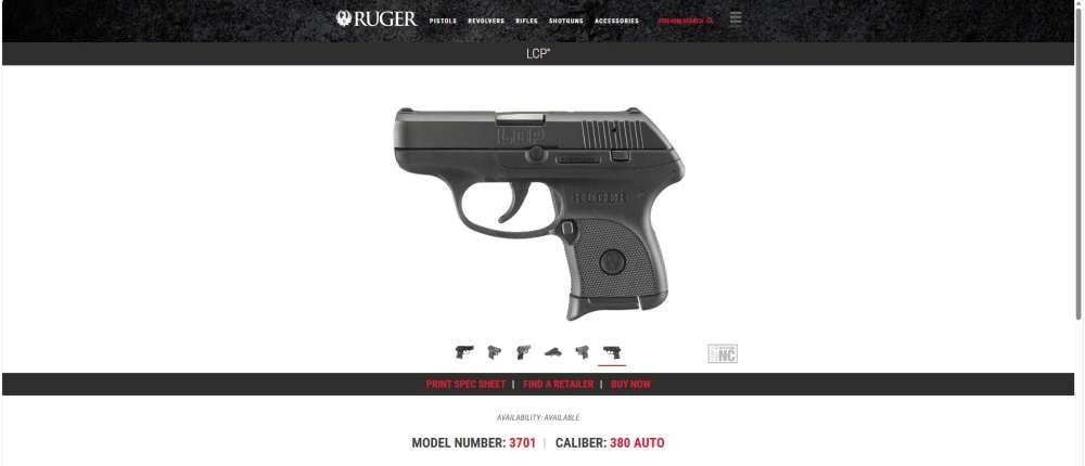 NOS New Ruger LCP Pistol 380ACP Handgun -img-18