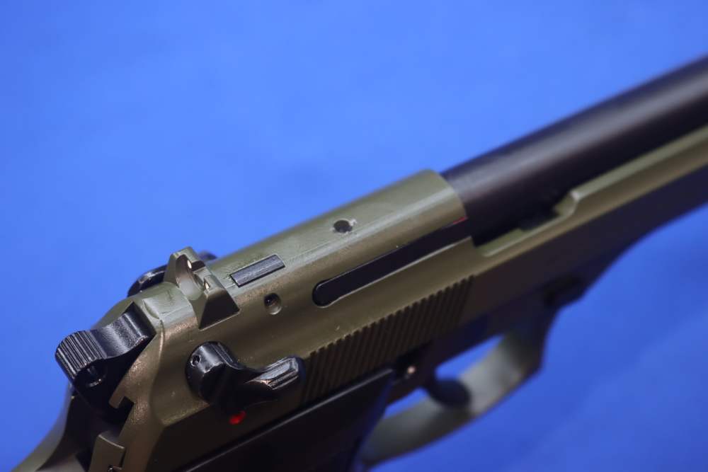 Beretta Model 92FS Pistol 9MM OD GREEN 5.1" Threaded 18RD 92 FS Ambi Safety-img-10