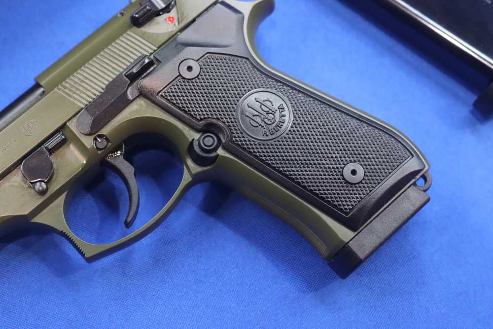 Beretta Model 92FS Pistol 9MM OD GREEN 5.1" Threaded 18RD 92 FS Ambi Safety-img-4