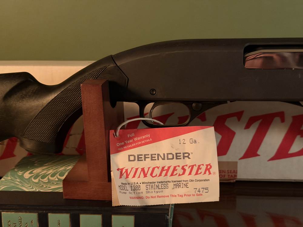 NIB Winchester 1300 Stainless Marine 12GA 18” Defender Box Hang Tag-img-2