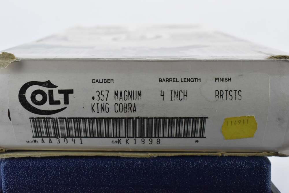 1991Colt King Cobra with Factory ULTIMATE Bright Stainless Finish AA3041 4"-img-1