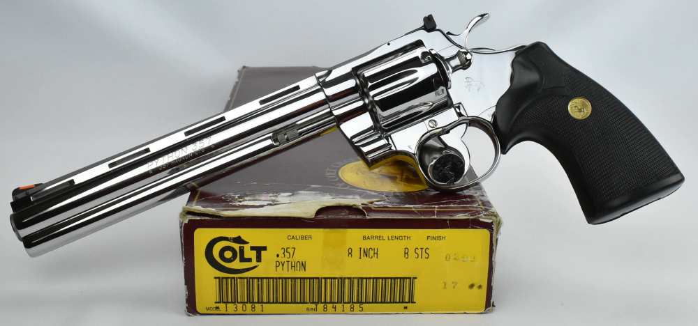 1989 ULTIMATE  Bright Stainless Colt Python .357 Mag w Original Box I3081 -img-1