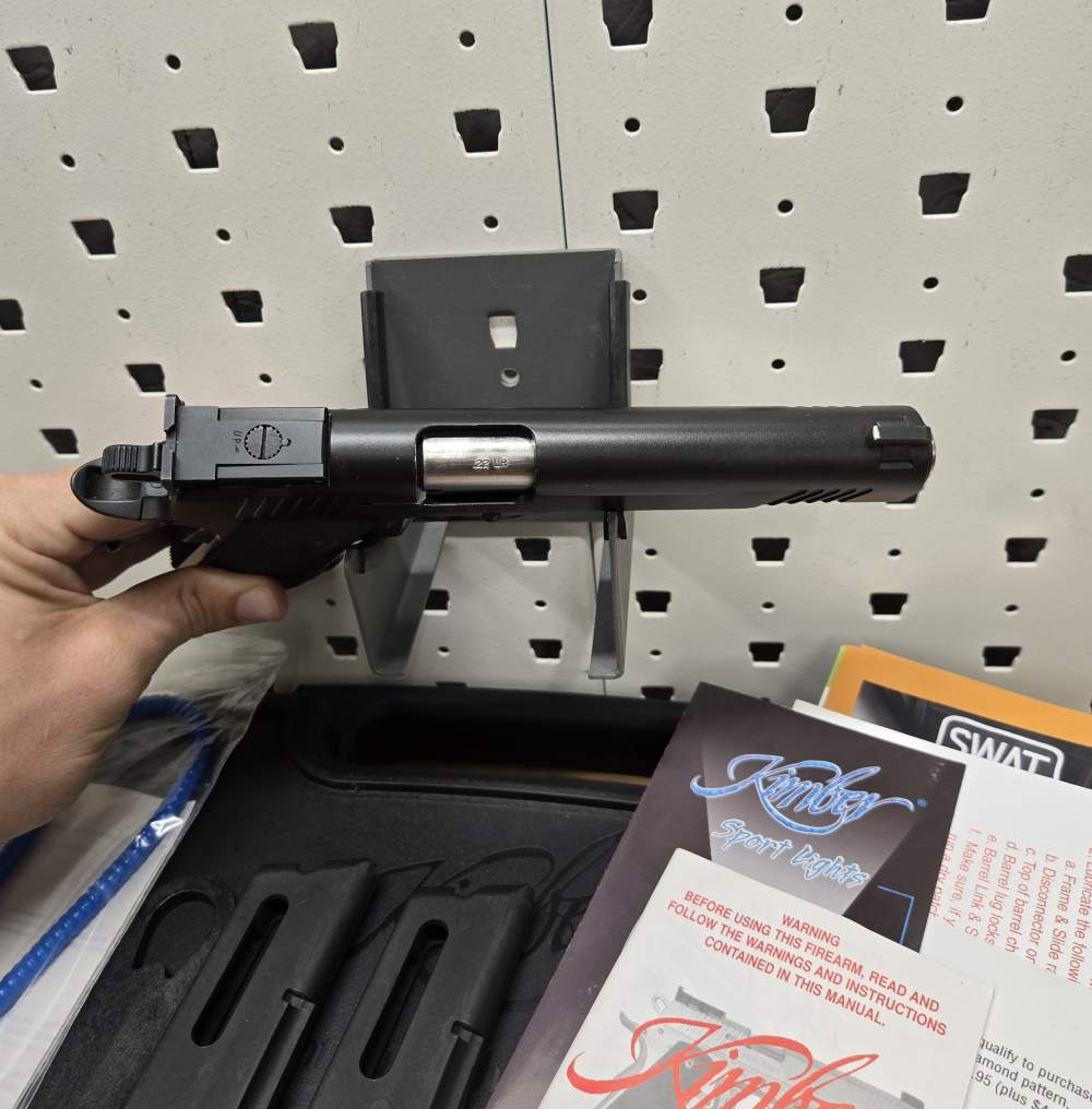 Kimber Rimfire Target 1911 5" Black 3, 10rd Mags Adj. Target Sight, Case-img-2