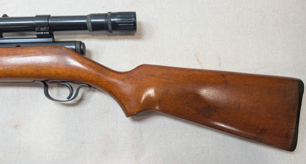 Stevens Model 87B .22 Rifle 23" Barrel Weaver V22 875 Tip-Off Scope Good-img-7