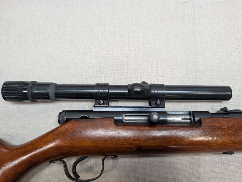 Stevens Model 87B .22 Rifle 23" Barrel Weaver V22 875 Tip-Off Scope Good-img-14