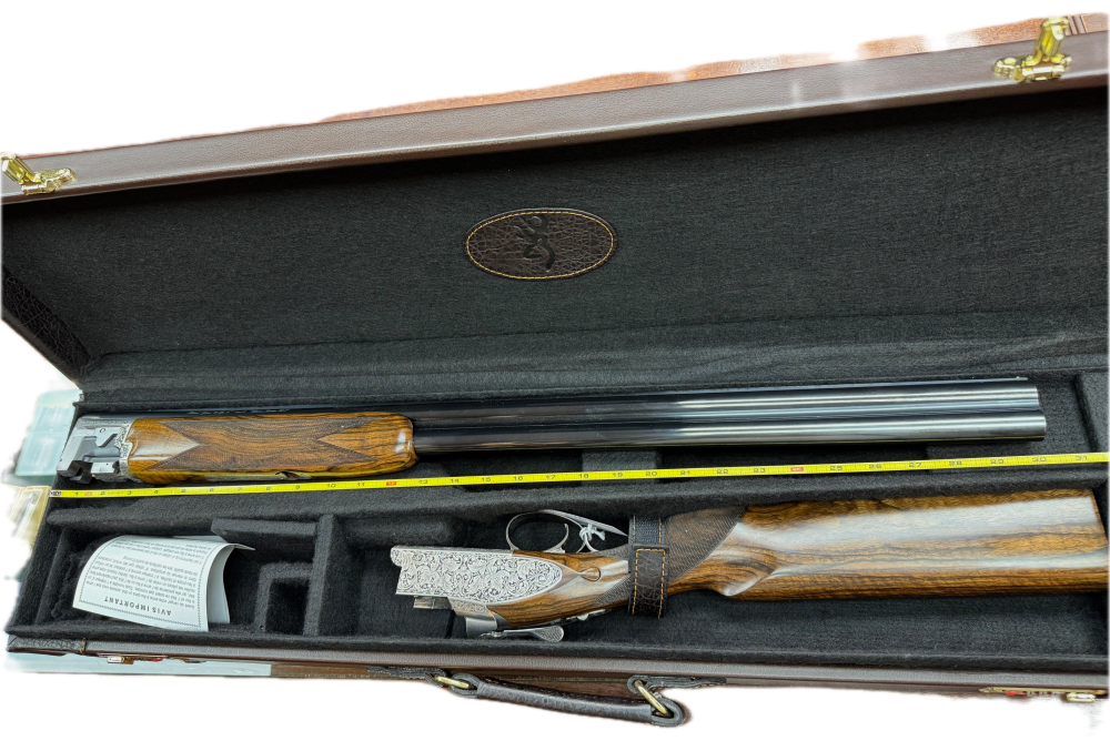 Browning Shotgun Gun Case, 33 1/2", Solid Wood Frame, Wool Interior, New-img-1