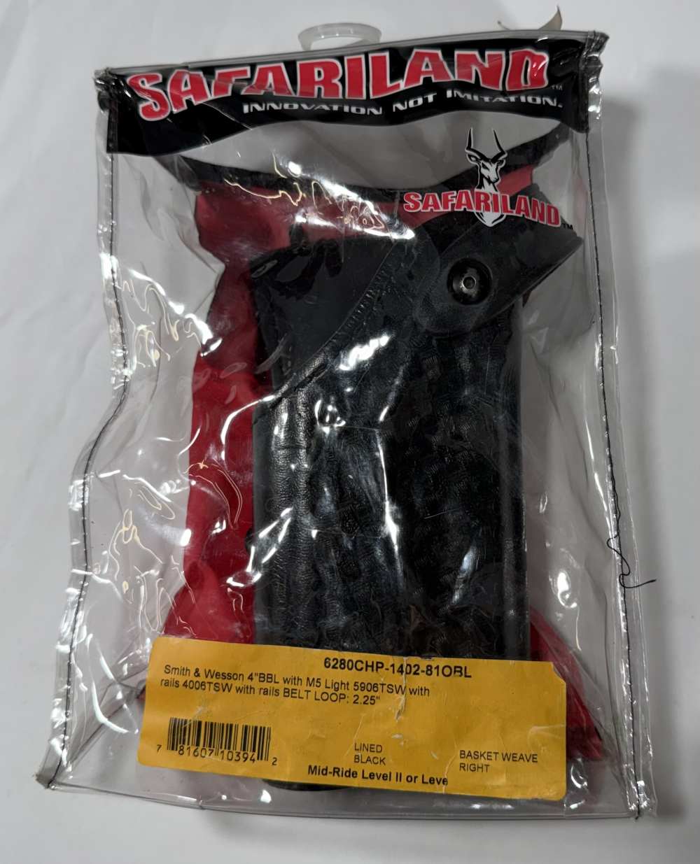 Safariland Holster S&W 4" BBL w/ M5 Light w/ Rails Belt Loop 2.25"-img-5