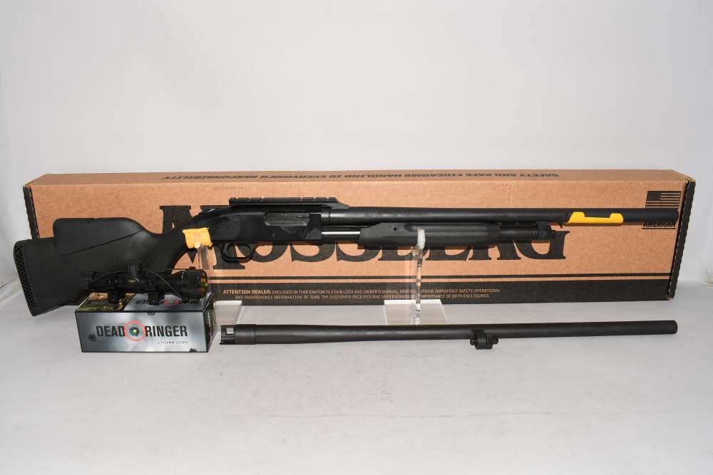 Excellent New Mossberg 500 Field Deer Combo 12 G Shotgun W Box-img-0