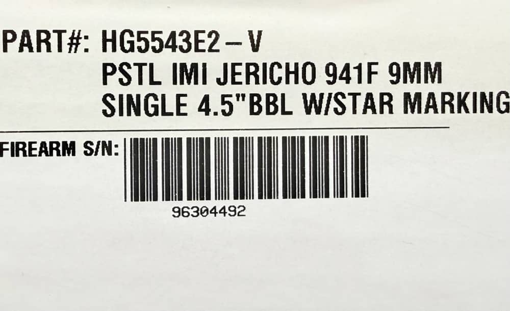 IMI Israeli Military Industries Jericho 941F 9mm SAO Police Star Marked OFM-img-12