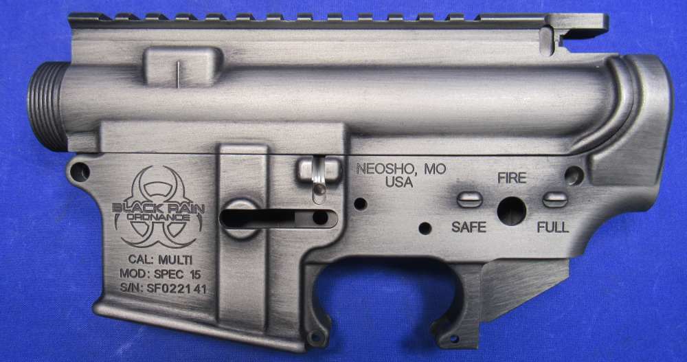 Black Rain Spec-15 Stripped, Forged AR15 Receiver Set + 15" Slim Handguard-img-1