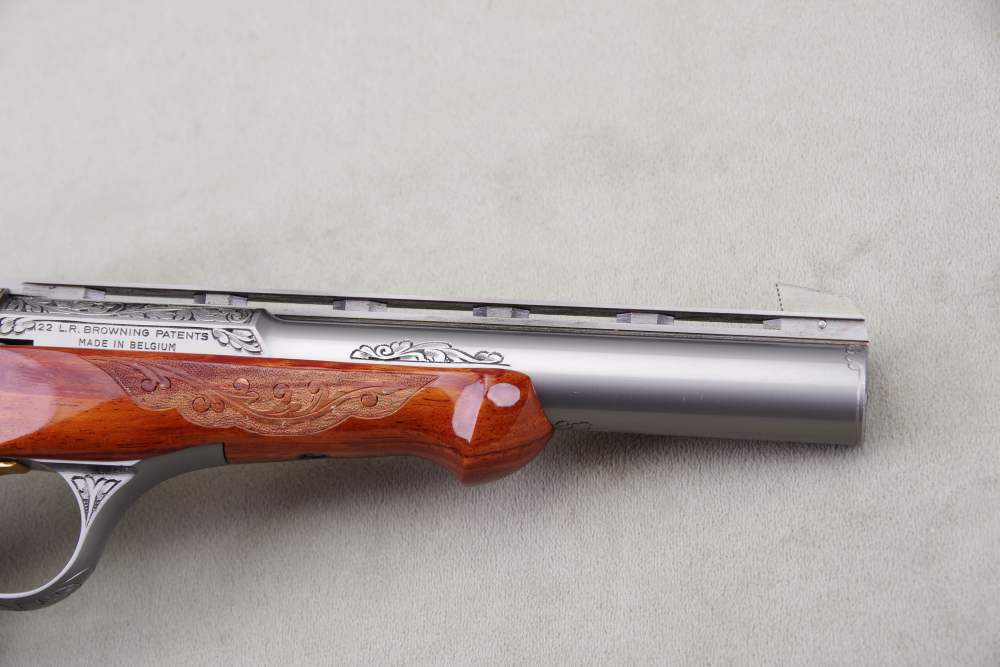 1971 Browning Medalist Renaissance 22 LR 6.5'' Engraved 1 Of 382 NIC -img-12