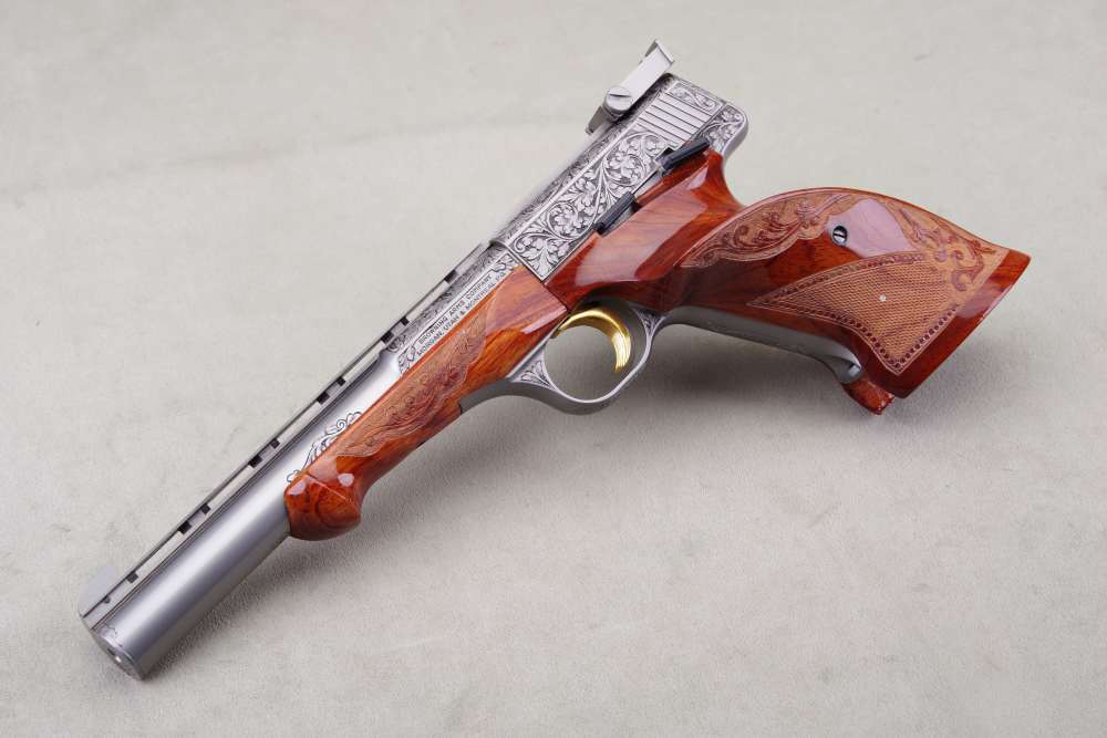 1971 Browning Medalist Renaissance 22 LR 6.5'' Engraved 1 Of 382 NIC -img-42