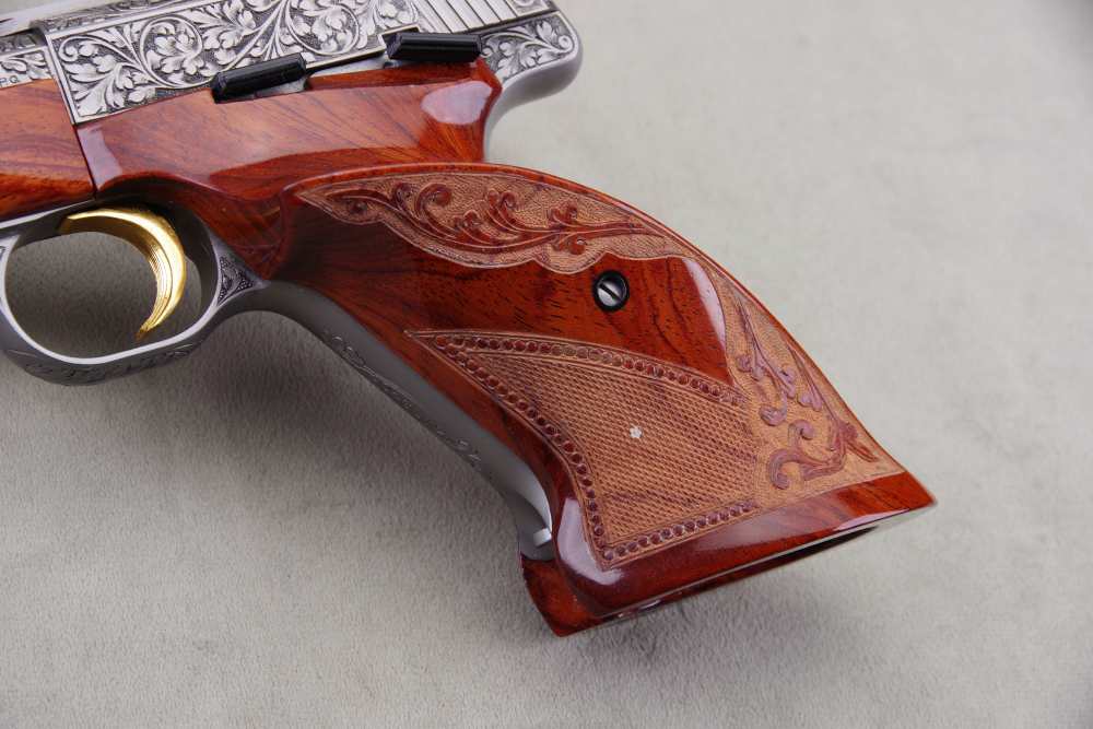 1971 Browning Medalist Renaissance 22 LR 6.5'' Engraved 1 Of 382 NIC -img-10