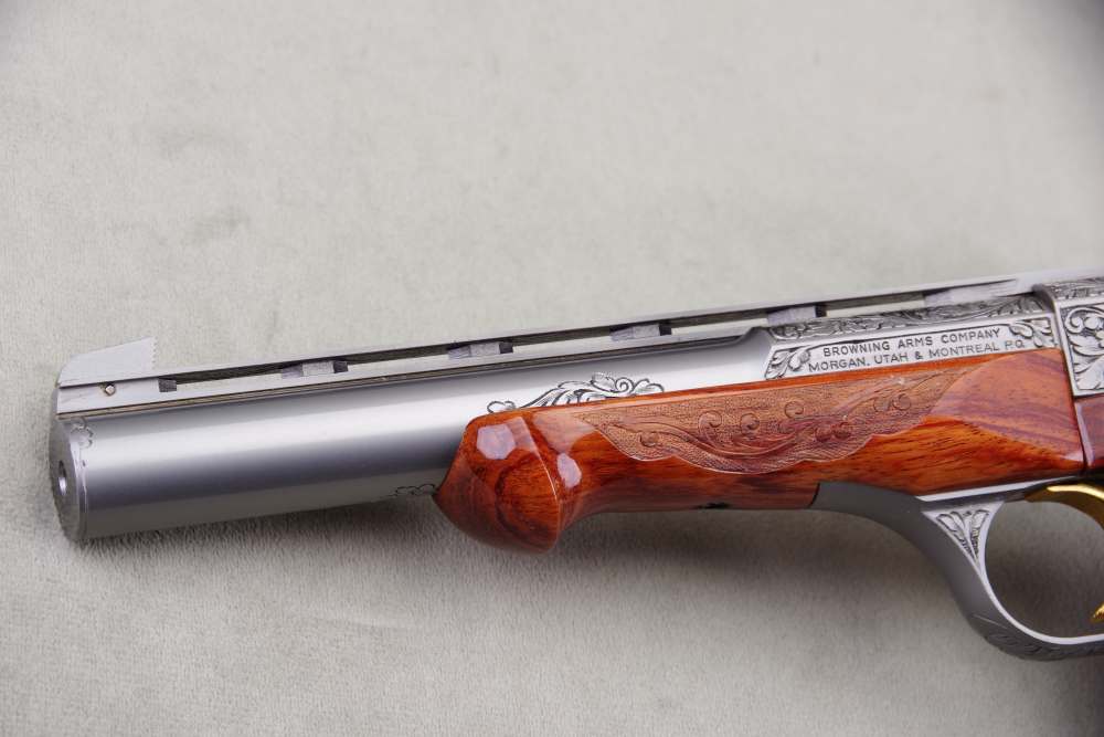 1971 Browning Medalist Renaissance 22 LR 6.5'' Engraved 1 Of 382 NIC -img-7