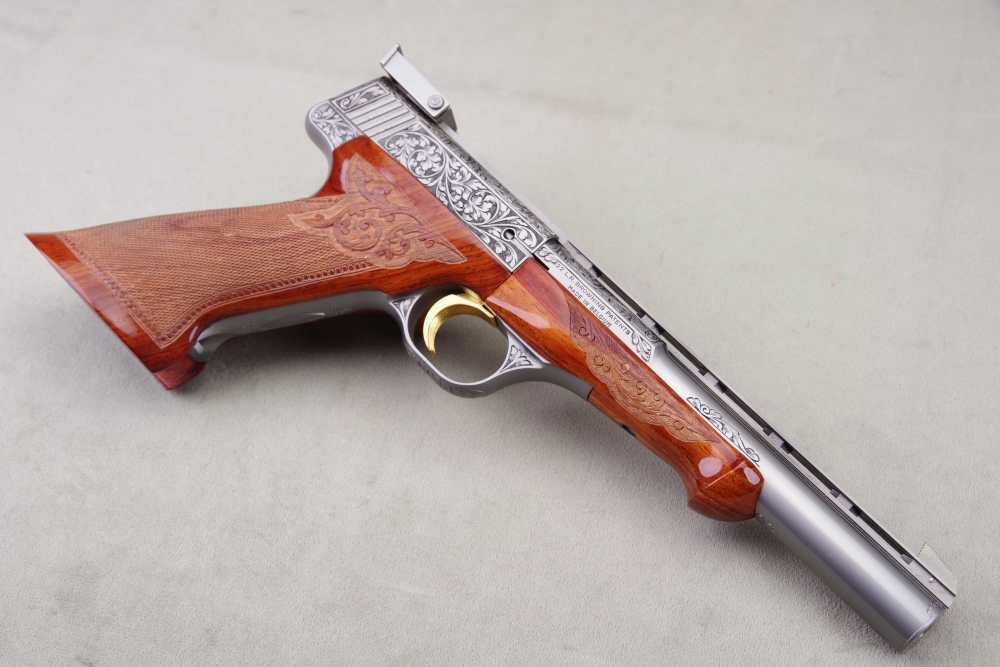 1971 Browning Medalist Renaissance 22 LR 6.5'' Engraved 1 Of 382 NIC -img-41
