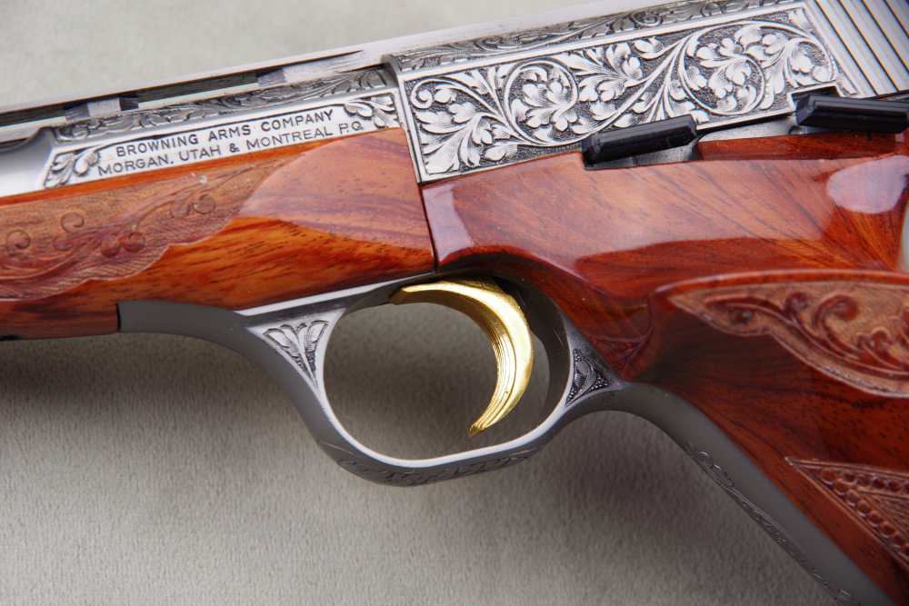 1971 Browning Medalist Renaissance 22 LR 6.5'' Engraved 1 Of 382 NIC -img-9