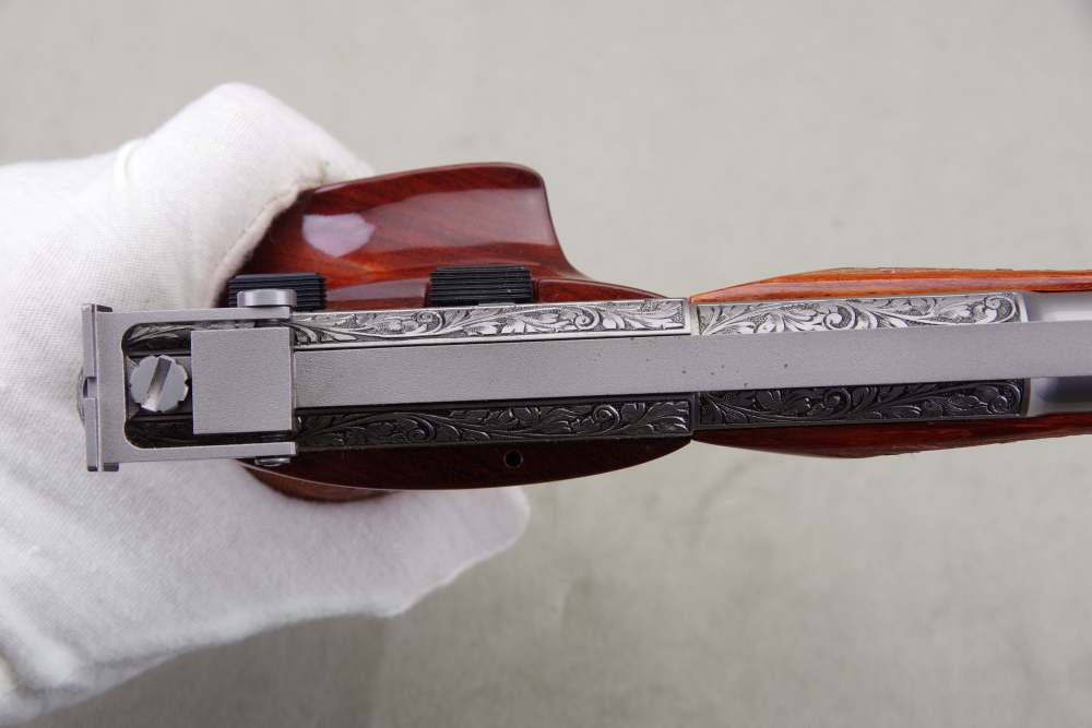 1971 Browning Medalist Renaissance 22 LR 6.5'' Engraved 1 Of 382 NIC -img-27