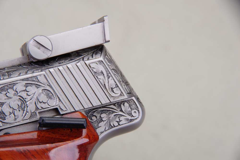 1971 Browning Medalist Renaissance 22 LR 6.5'' Engraved 1 Of 382 NIC -img-19