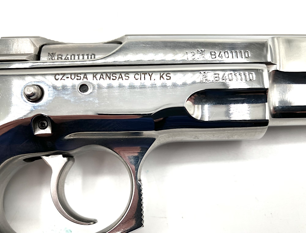 CZ 75B RARE MIRROR-POLISHED STAINLESS (9mm) Factory Box, Papers & 16-rd mag-img-11