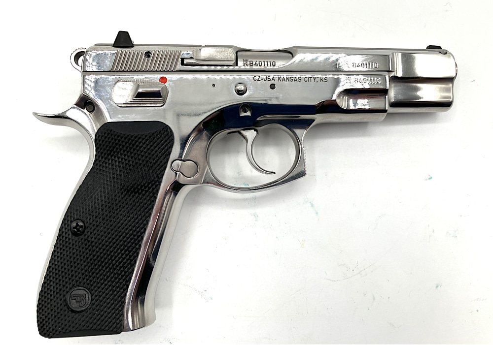 CZ 75B RARE MIRROR-POLISHED STAINLESS (9mm) Factory Box, Papers & 16-rd mag-img-9