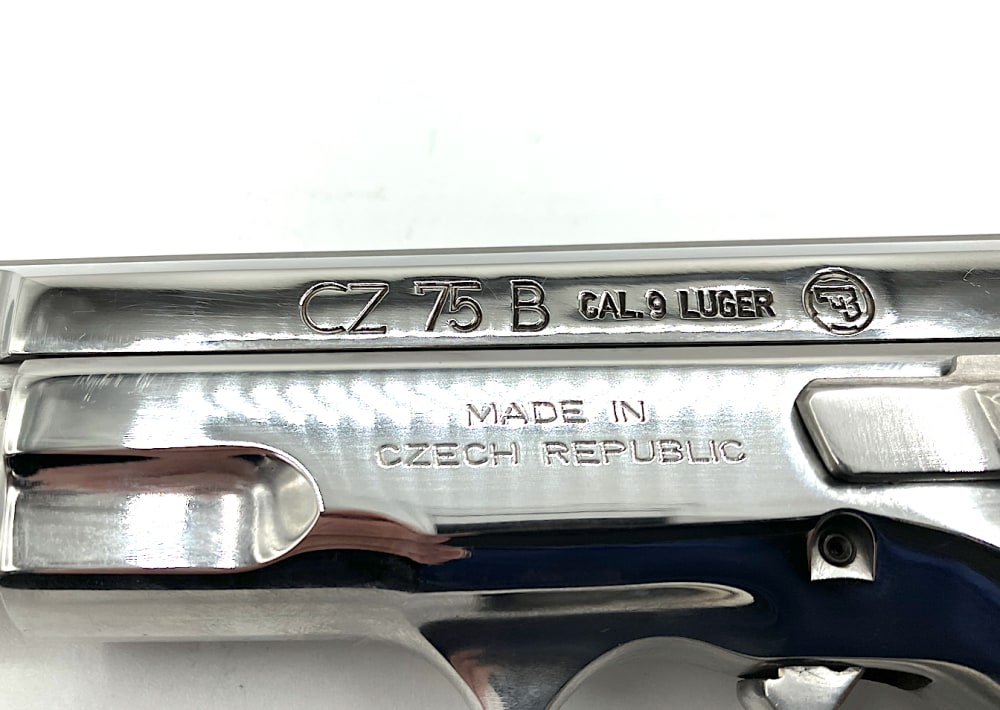 CZ 75B RARE MIRROR-POLISHED STAINLESS (9mm) Factory Box, Papers & 16-rd mag-img-6