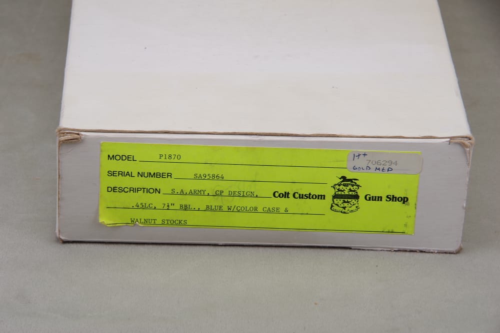1991 Colt Custom Shop Single Action Army 45 Colt 7 1/2'' NIB -img-2