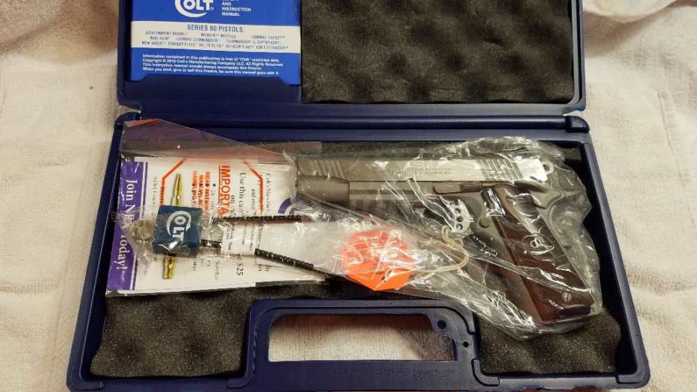 COLT 1911 COMBAT RAIL GUN IN 9MM AND STAINLESS STEEL 5" BARREL NIB-img-6