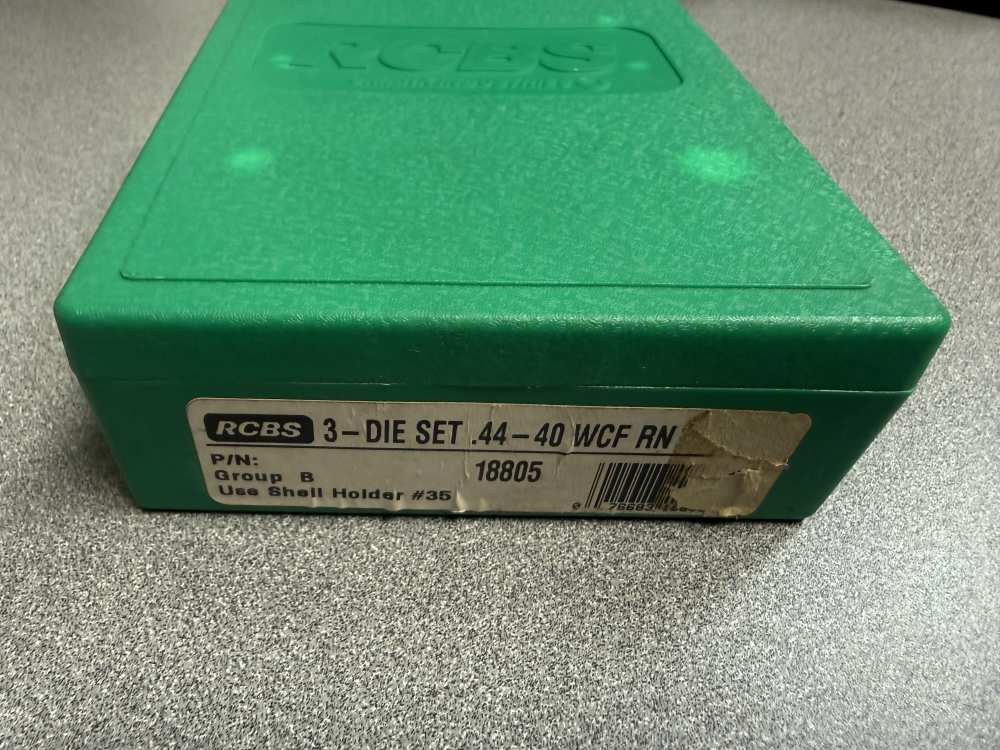 RCBS 3 piece die set and factory crimp die 44-40 WCF-img-0