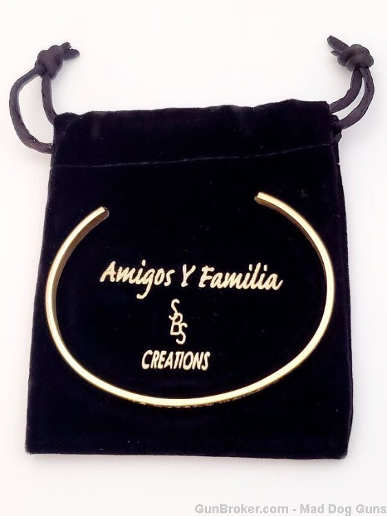14K Gold Plated over Steel Bracelet engraved "Te Amo Para Siempre".  SB7G.-img-1