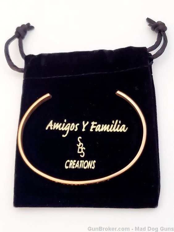 14K Rose Gold over Steel Bracelet engraved "Te Amo Para Siempre". SB7R.-img-1