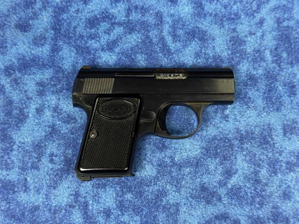 Baby Browning .25 ACP Semi-Auto Pistol Manual & Leather Case 1968 LAYAWAY-img-1