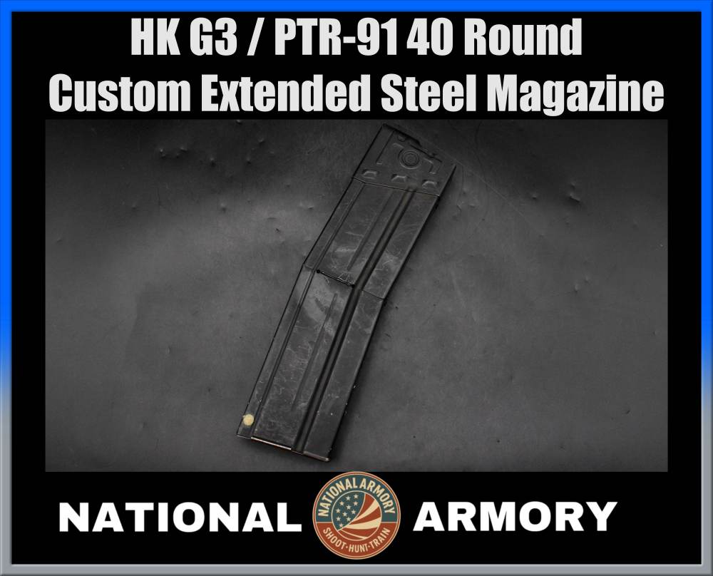 HK G3 / PTR-91 7.62 NATO .308 40 Round Custom Extended Steel Magazine-img-0