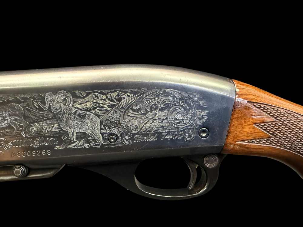 FACTORY ENGRAVED, 1994 REMINGTON 7400 ENHANCED  270 WIN WESTERN GAME SCENES-img-20