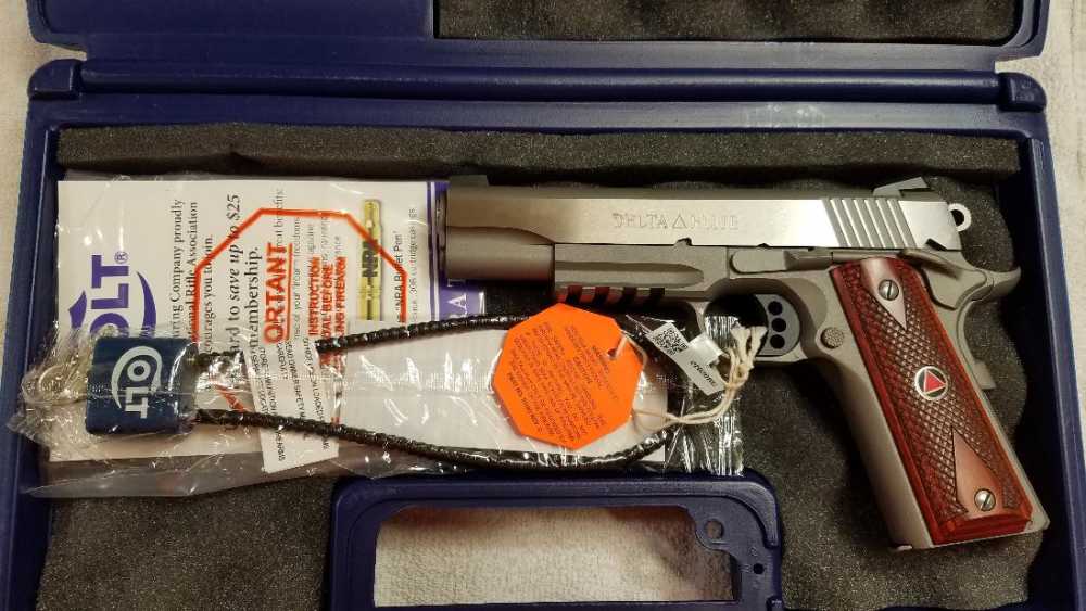 COLT DELTA ELITE 10MM RAIL GUN 5" BARREL NIB, FREE SHIPPING-img-0