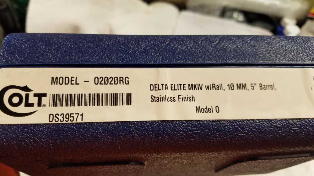 COLT DELTA ELITE 10MM RAIL GUN 5" BARREL NIB, FREE SHIPPING-img-6