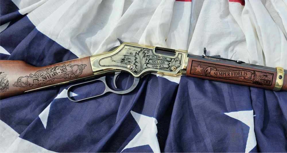 Marine Corps 250th Anniversary Engraved Henry Golden Boy -img-1