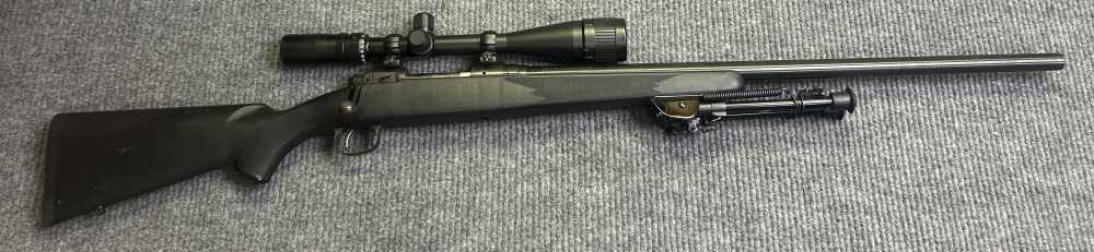 Savage Model 12 w/ 26" Varmint Bull Barrel, Tasco Scope & Bipod - 223REM-img-0