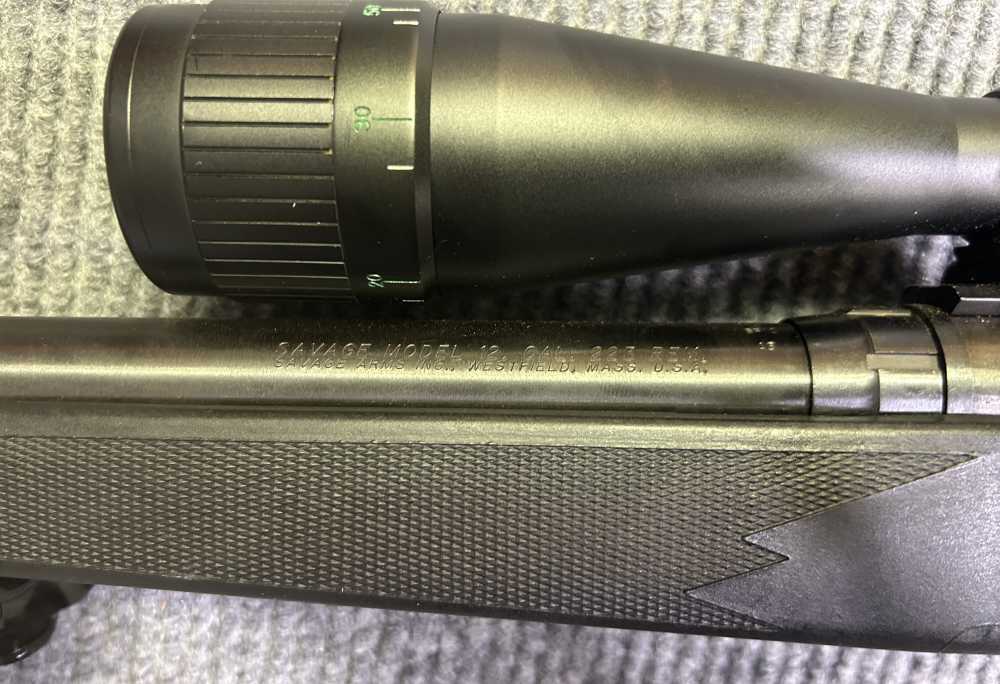 Savage Model 12 w/ 26" Varmint Bull Barrel, Tasco Scope & Bipod - 223REM-img-23