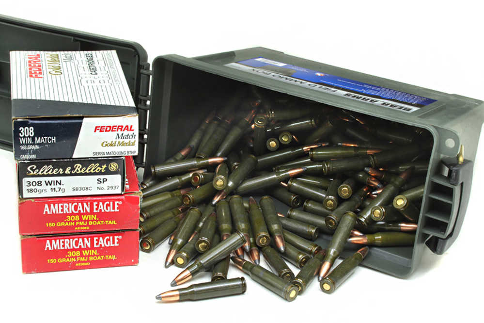 308 Ammo Mix, Federal Gold Medal, AE, S&B, & Russian SP In Ammo Can, 250rds-img-0