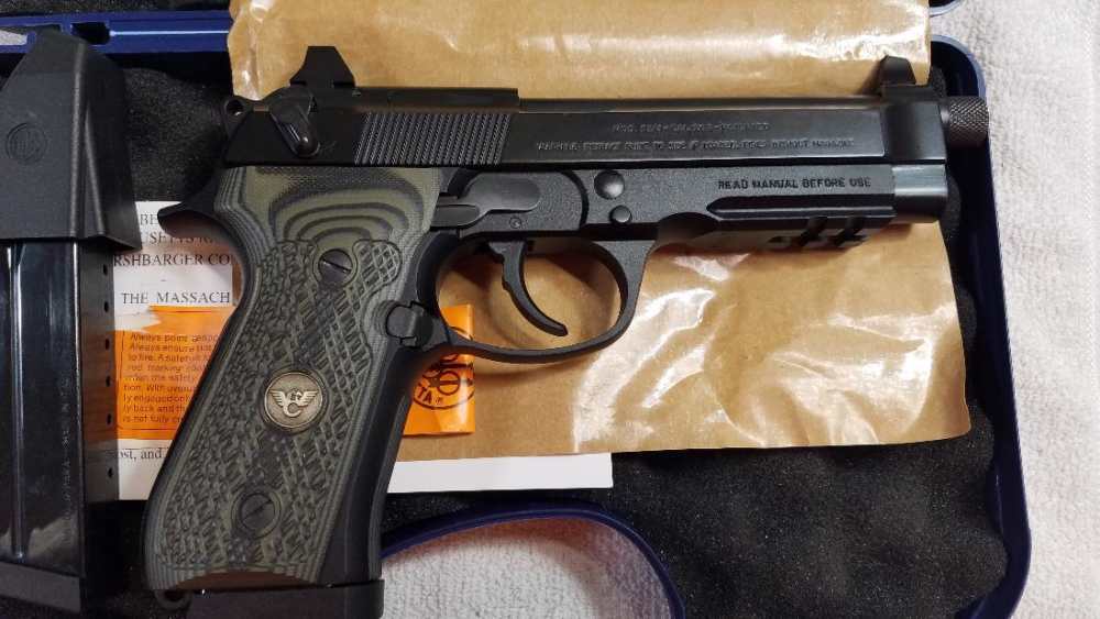BERETTA / WILSON COMBAT 92A1 9MM WITH THREDED BARREL AND NIGHT SIGHTS NIB -img-2